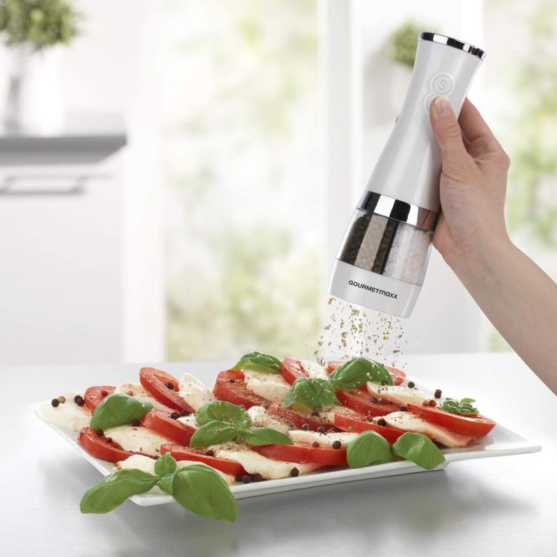 Elektrický mlýnek na koření GOURMETmaxx se 2 samostatnými keramickými drtiči,