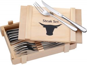 Sada steakových příborů 12dílná WMF v dřevěné krabičce