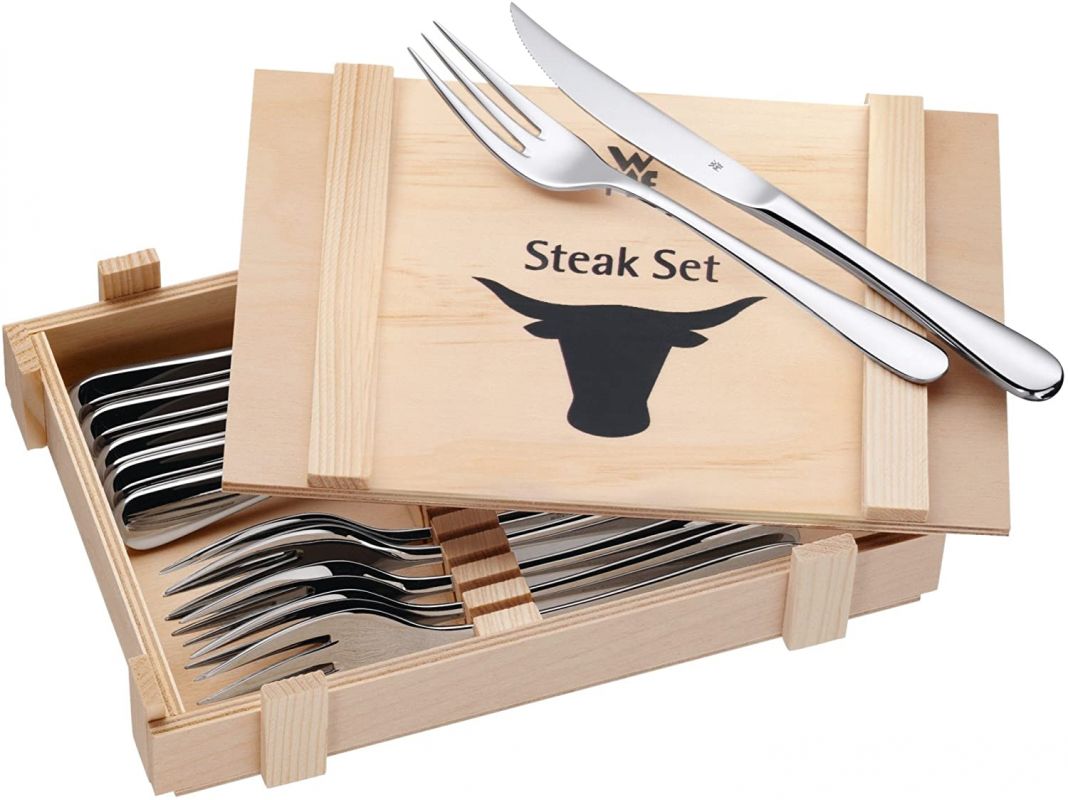 Sada steakových příborů 12dílná WMF v dřevěné krabičce