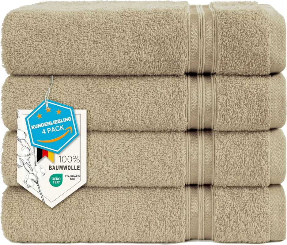 4dílná sada ručníků Hammetex 100% bavlna, varianty: - Béžová