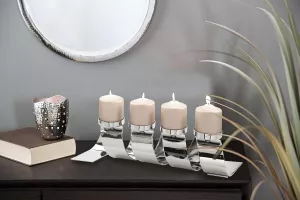 Adventní luxusní svícen Fink TWISTER z ušlechtilé oceli Adventní luxusní svícen Fink TWISTER z ušlechtilé oceli