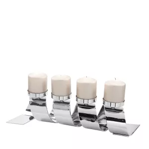 Adventní luxusní svícen Fink TWISTER z ušlechtilé oceli