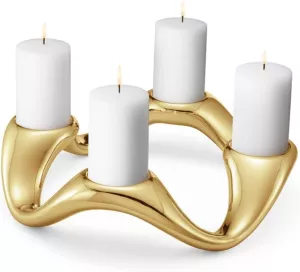 Adventní svícen-Georg Jensen Cobra,zlatý