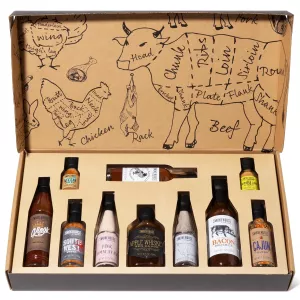 BBQ Dárková sada ke grilování,sada omáček,solí a koření Thoughtfully