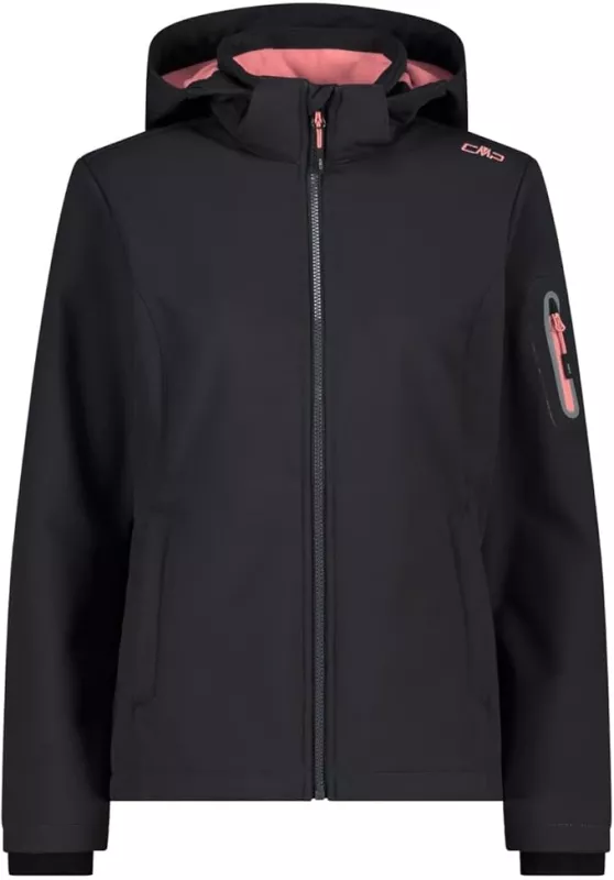 Dámská softshellová bunda CMP s odnimatelnou kapucí, vel.S