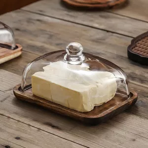 Dóza na máslo se skleněným krytem