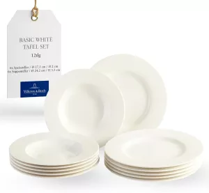 Jídelní souprava VILLEROY & BOCH  Basic White,bílá,12dílná
