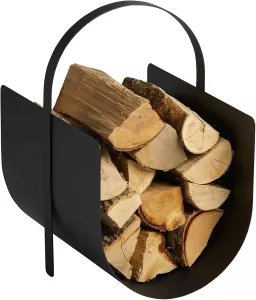 Koš na dřevo Morsø,33x40x52cm,kov,černý