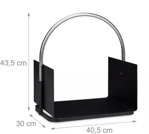 Koš na krbové dřevo-RELAXDAYS, kov 43,5x30x40,5 cm Koš na krbové dřevo-RELAXDAYS, kov 43,5x30x40,5 cm
