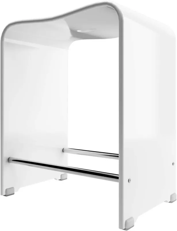 Koupelnová stolička SCHULTE - 100% akryl, varianty: - Alpská bílá