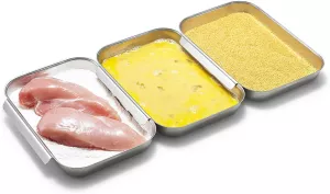 Misky na obalování Küchenprofi z ušlechtilé oceli, 3ks