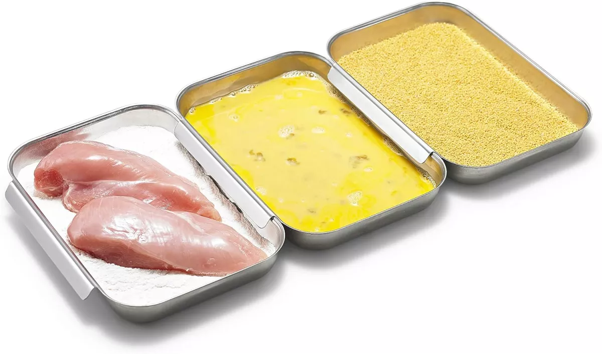 Misky na obalování Küchenprofi z ušlechtilé oceli, 3ks KÜCHENPROFI