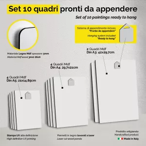 Obrazy měst - sada 10 obrazů s různými městy, ihned k zavěšení,varianty: GIALLOBUS Obrazy měst - sada 10 obrazů s různými městy, ihned k zavěšení,varianty: GIALLOBUS