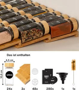 Sada 24 kořenek Deco haus®+organizér do zásuvky,bambus