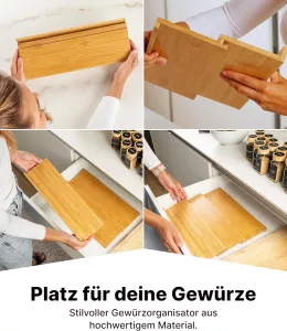 Sada 24 kořenek Deco haus®+organizér do zásuvky,bambus