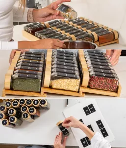 Sada 24 kořenek Deco haus®+organizér do zásuvky,bambus