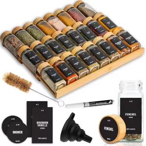 Sada 24 kořenek Deco haus®+organizér do zásuvky,bambus