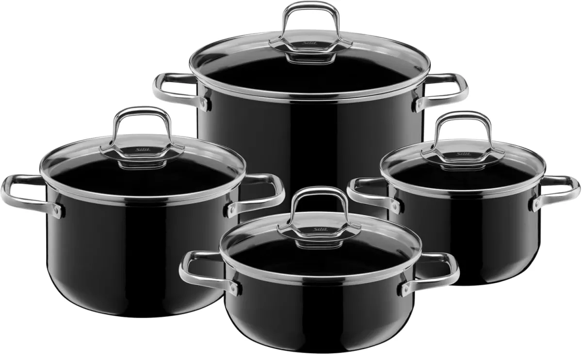 Sada hrnců SILIT - Elegance Line,4dílná, luxusní sada,černá