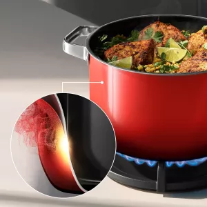 Sada hrnců WMF FUSIONTEC Mineral Pro 4 ks červená