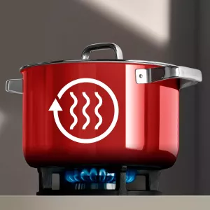 Sada hrnců WMF FUSIONTEC Mineral Pro 4 ks červená