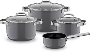 Sada hrnců WMF FUSIONTEC Mineral Pro 4 ks šedá