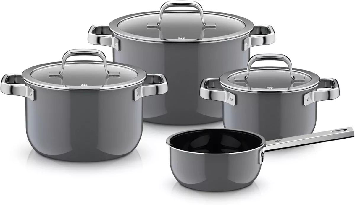 Sada hrnců WMF FUSIONTEC Mineral Pro 4 ks šedá