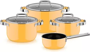 Sada hrnců WMF FUSIONTEC Mineral Pro 4 ks žlutá