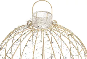 Venkovní led dekorace BELIANI vánoční koule 65/50/40 cm Zlaté Venkovní led dekorace BELIANI vánoční koule 65/50/40 cm Zlaté