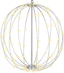 Venkovní led dekorace BELIANI vánoční koule-stříbrné, Ø 40cm,2ks