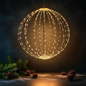 Venkovní led dekorace SPETEBO vánoční koule Ø 50cm,2ks