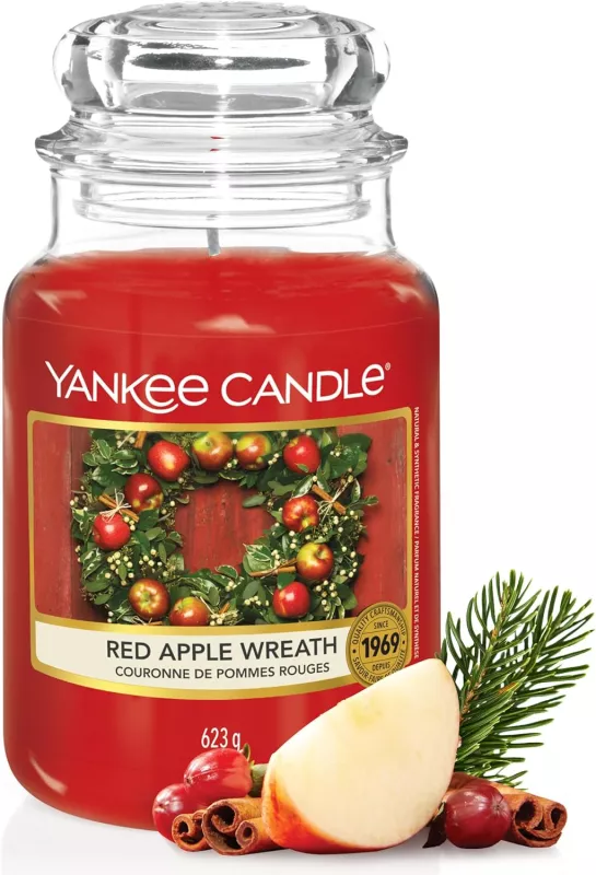 Vonná svíčka Yankee Candle Red Apple Wreath 623 g
