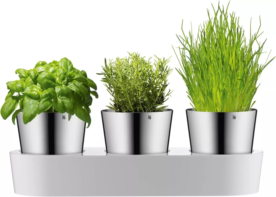 Bylinková zahrádka WMF Gourmet, samozavlažovací květináče