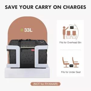 Dámská cestovní taška Lekesky, černá, 33l Dámská cestovní taška Lekesky, černá, 33l