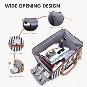 Dámská cestovní taška Lekesky, modrá pruhovaná, varianty: