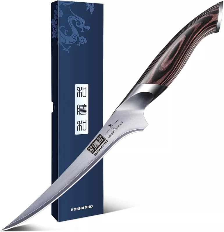 Filetovací nůž HOSHANHO, damašková ocel,čepel 18cm HOSHANHO
