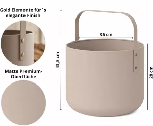 Koš na krbové dřevo LIVLIG, moderní, varianty: Koš na krbové dřevo LIVLIG, moderní, varianty: