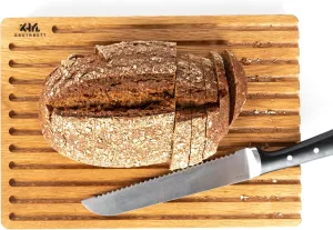 Kuchyňské prkénko na chleba, KHYL, dubové, 34 x 24 x 2,2cm