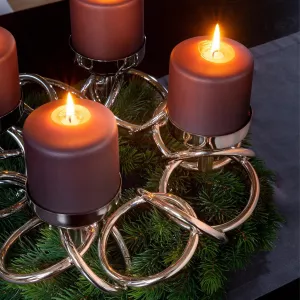 Luxusní svícen Fink SONETTE z ušlechtilé oceli Ø33cm