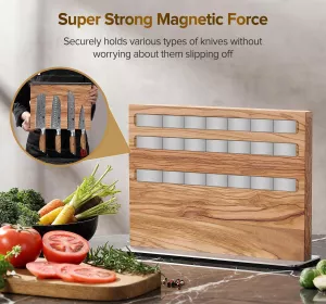 Magnetický držák na nože z olivového dřeva XINZUO