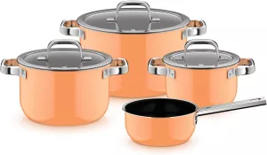 Sada hrnců WMF FUSIONTEC Mineral Pro 4 ks,papaya-oranžová Sada hrnců WMF FUSIONTEC Mineral Pro 4 ks,papaya-oranžová