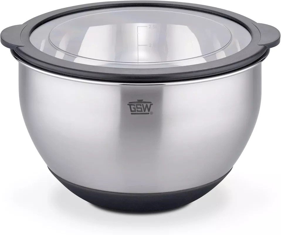 Servírovací misky GSW Primo z ušlechtilé oceli s víkem,varianty: - Ø 20, 2,8 l