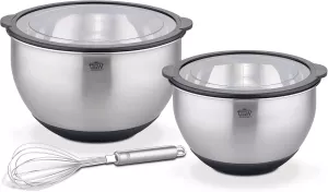 Servírovací misky GSW Primo z ušlechtilé oceli s víkem,varianty: Servírovací misky GSW Primo z ušlechtilé oceli s víkem,varianty: