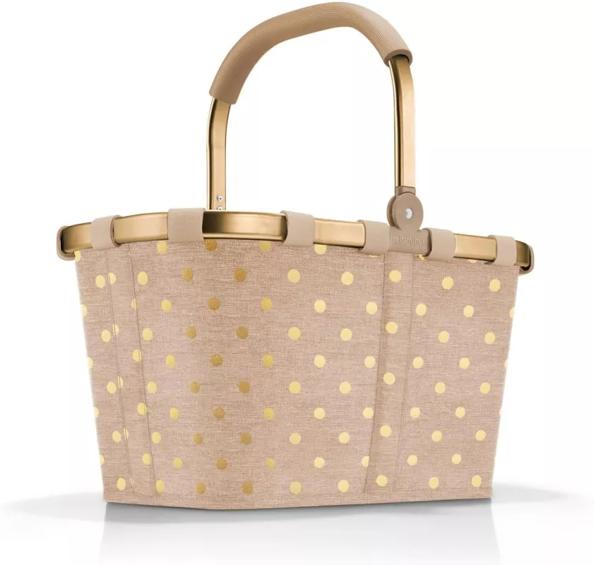 Skládací nákupní košík Reisenthel Carrybag,varianty: - Frame Metallic Dots Coffee