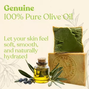 Syrské přírodní mýdlo ALEPPO GREEN FADEL, 3ks á 200g, 100% olivový olej Syrské přírodní mýdlo ALEPPO GREEN FADEL, 3ks á 200g, 100% olivový olej