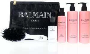 Balmain Aftercare Set pečující sada-šampón,kondicionér,maska,arganový elixír+kartáč