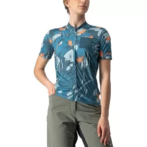 Dámský cyklistický dres CASTELLI UNLIMITED Sentiero s krátkým rukávem | Modrá XS, Modrá L, Modrá XL