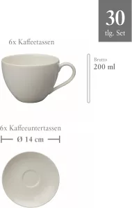 Jídelní souprava VILLEROY & BOCH Basic White, bílá, 30dílná