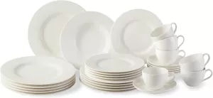 Jídelní souprava VILLEROY & BOCH Basic White, bílá, 30dílná