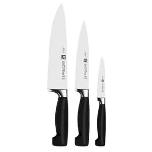 Kuchařské nože ZWILLING - FOUR STAR | Sada 3 nožů, Plátkovací nůž 26cm, Plátkovací nůž 20cm, Plátkovací nůž 16cm, Špikovací nůž 10cm, Špikovací nůž 8cm, Filetovací nůž 18cm