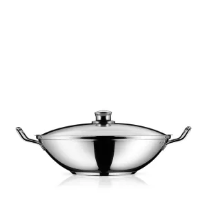 Pánev Wok WMF Party, s víkem a odkládací mřížkou, Ø 36cm